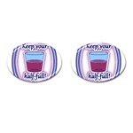 Glass Half Full Cufflinks (Oval)