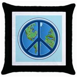 World Peace Throw Pillow Case (Black)