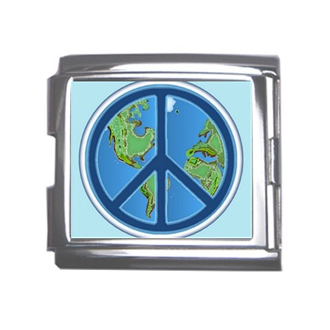 World Peace Mega Link Italian Charm (18mm) from ArtsNow.com Front