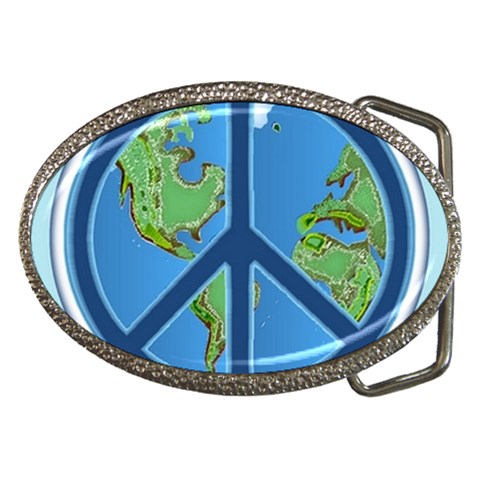 World Peace Belt Buckle from ArtsNow.com Front