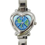 World Peace Heart Italian Charm Watch