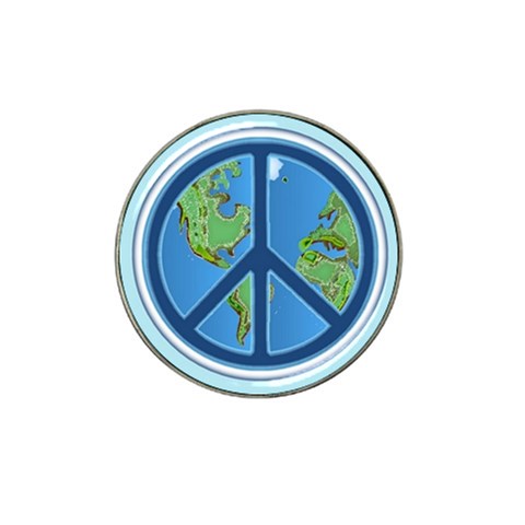 World Peace Hat Clip Ball Marker (4 pack) from ArtsNow.com Front