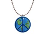 World Peace 1  Button Necklace