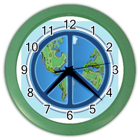 World Peace Color Wall Clock from ArtsNow.com Front