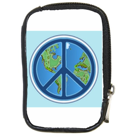 World Peace Compact Camera Leather Case from ArtsNow.com Front