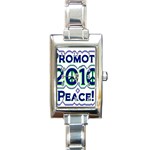 Promote Peace-2010 Rectangular Italian Charm Watch