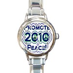 Promote Peace-2010 Round Italian Charm Watch