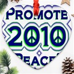 Promote Peace-2010 Ornament (Heart)