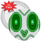 Parenthetics - Owlish   3  Button (10 pack)