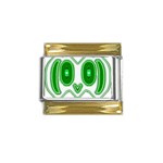 Parenthetics - Owlish   Gold Trim Italian Charm (9mm)