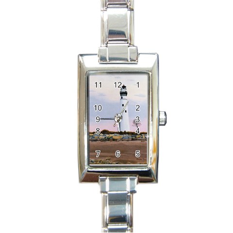 Evening s Light Rectangular Italian Charm Watch from ArtsNow.com Front