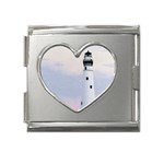 Evening s Light Mega Link Heart Italian Charm (18mm)