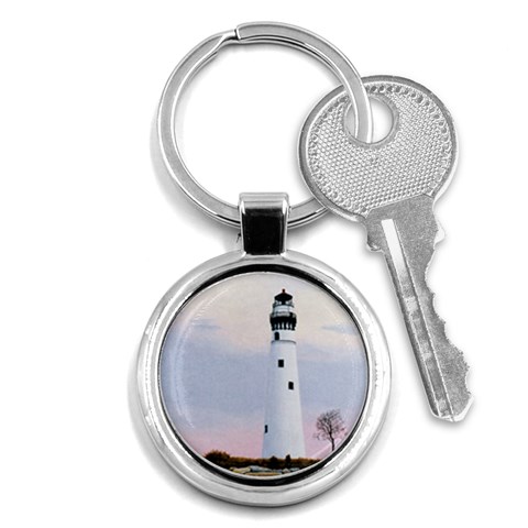 Evening s Light Key Chain (Round) from ArtsNow.com Front