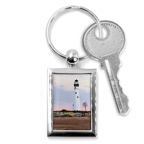 Evening s Light Key Chain (Rectangle) from ArtsNow.com Front