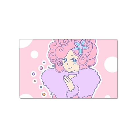 Bubbles Pink Sticker (Rectangular) from ArtsNow.com Front