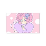 Bubbles Pink Sticker Rectangular (10 pack)