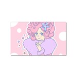 Bubbles Pink Sticker Rectangular (10 pack)