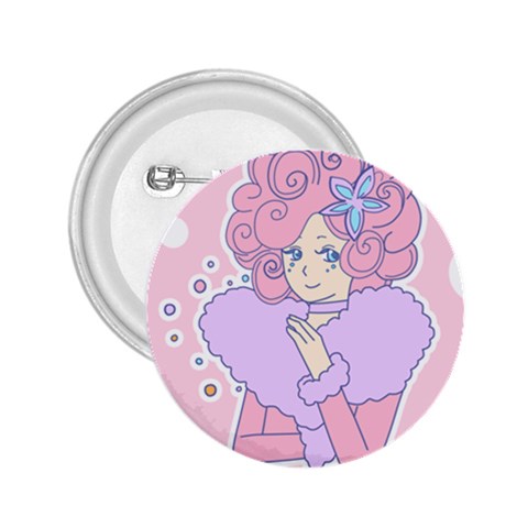 Bubbles Pink 2.25  Button from ArtsNow.com Front