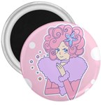 Bubbles Pink 3  Magnet