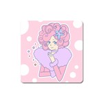 Bubbles Pink Magnet (Square)