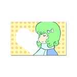 Girl and Heart 2 Sticker Rectangular (10 pack)