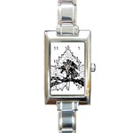 Maple & Eagle Rectangular Italian Charm Watch