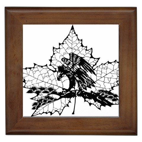Maple & Eagle Framed Tile from ArtsNow.com Front