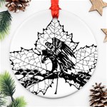 Maple & Eagle Ornament (Round)