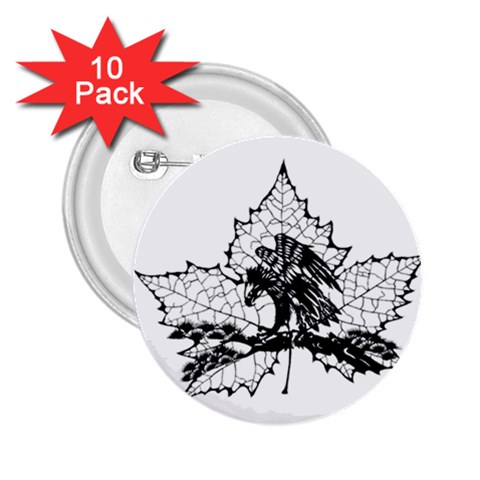 Maple & Eagle 2.25  Button (10 pack) from ArtsNow.com Front