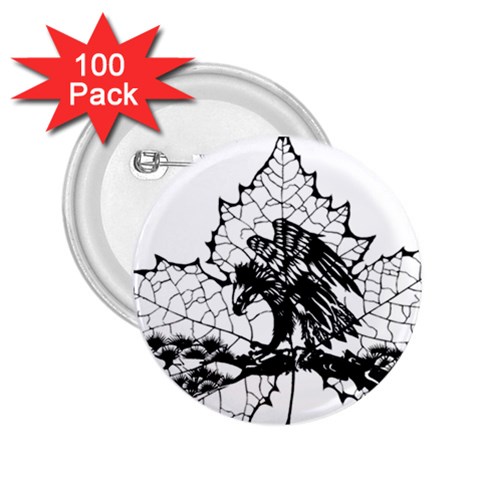 Maple & Eagle 2.25  Button (100 pack) from ArtsNow.com Front