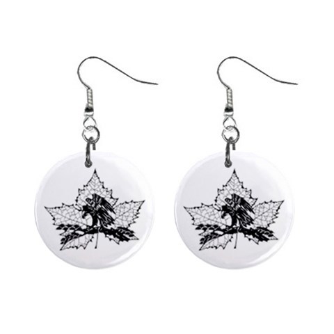 Maple & Eagle 1  Button Earrings from ArtsNow.com Front