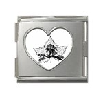 Maple & Eagle Mega Link Heart Italian Charm (18mm)