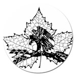 Maple & Eagle Magnet 5  (Round)