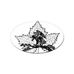 Maple & Eagle Sticker Oval (10 pack)