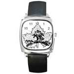 Maple & Eagle Square Metal Watch