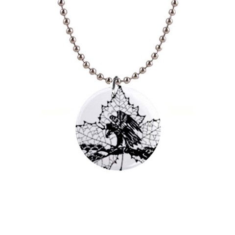Maple & Eagle 1  Button Necklace from ArtsNow.com Front