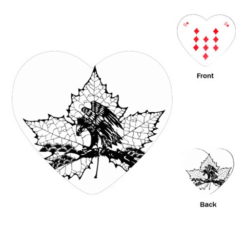 Maple & Eagle Playing Cards (Heart) from ArtsNow.com Front