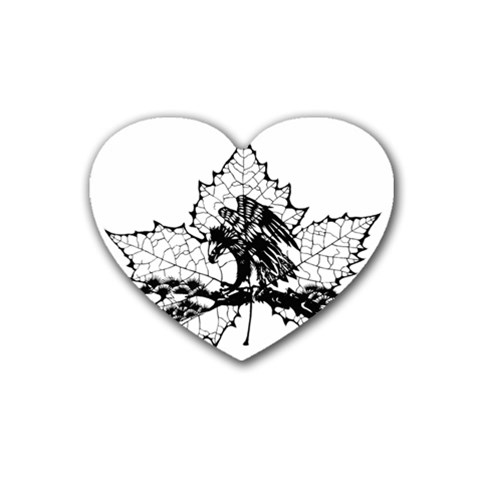 Maple & Eagle Heart Coaster (4 pack) from ArtsNow.com Front