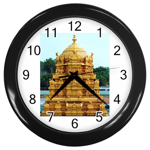 image007 Wall Clock (Black) from ArtsNow.com Front