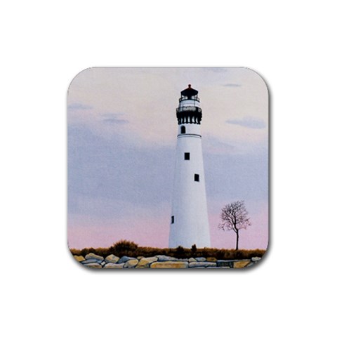 Evening s Light Rubber Coaster (Square) from ArtsNow.com Front