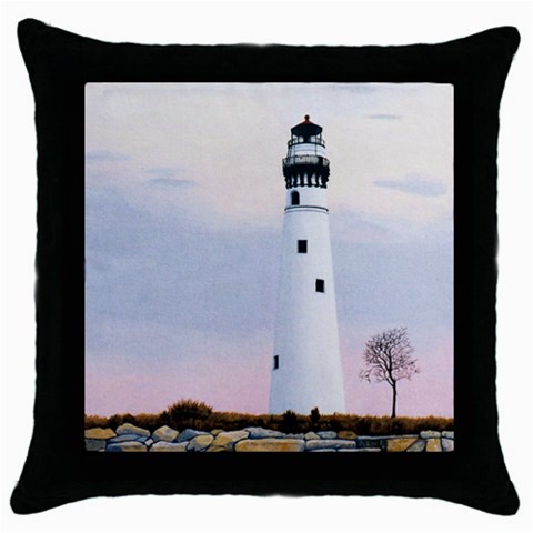 Evening s Light Throw Pillow Case (Black) from ArtsNow.com Front
