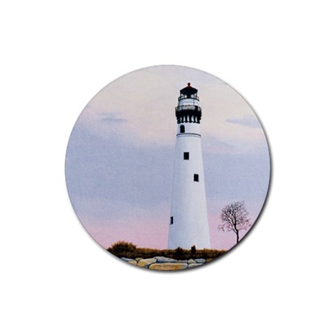 Evening s Light Rubber Round Coaster (4 pack) from ArtsNow.com Front