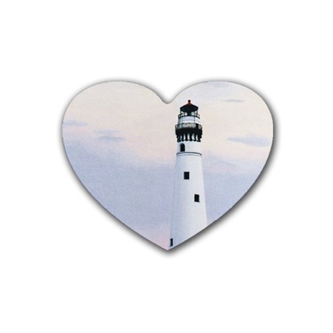 Evening s Light Rubber Coaster (Heart) from ArtsNow.com Front