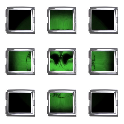 Aliens Green Mega Link Italian Charm (9 pack) from ArtsNow.com Front