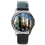 Old_forest Round Metal Watch