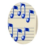 music_notes_2 Oval Ornament (Two Sides)