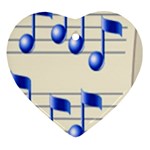 music_notes_2 Heart Ornament (Two Sides)