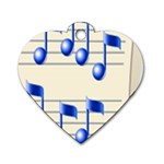 music_notes_2 Dog Tag Heart (Two Sides)