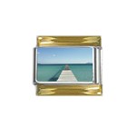 Mallorca Gold Trim Italian Charm (9mm)