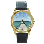 Mallorca Round Gold Metal Watch